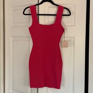 Hot pink bodycon dress